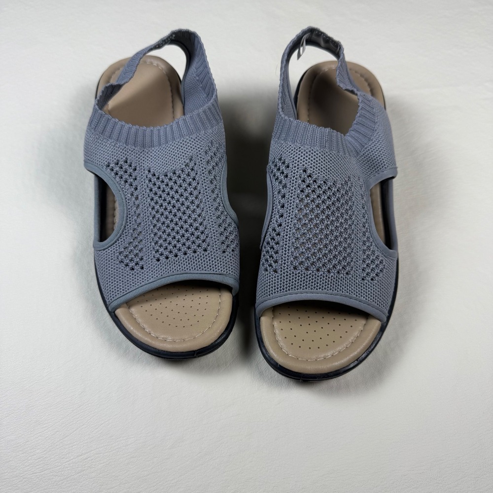 Womens  Stretch Knit Slingback Sandals Open Toe Comfort Shoes Size 9 New